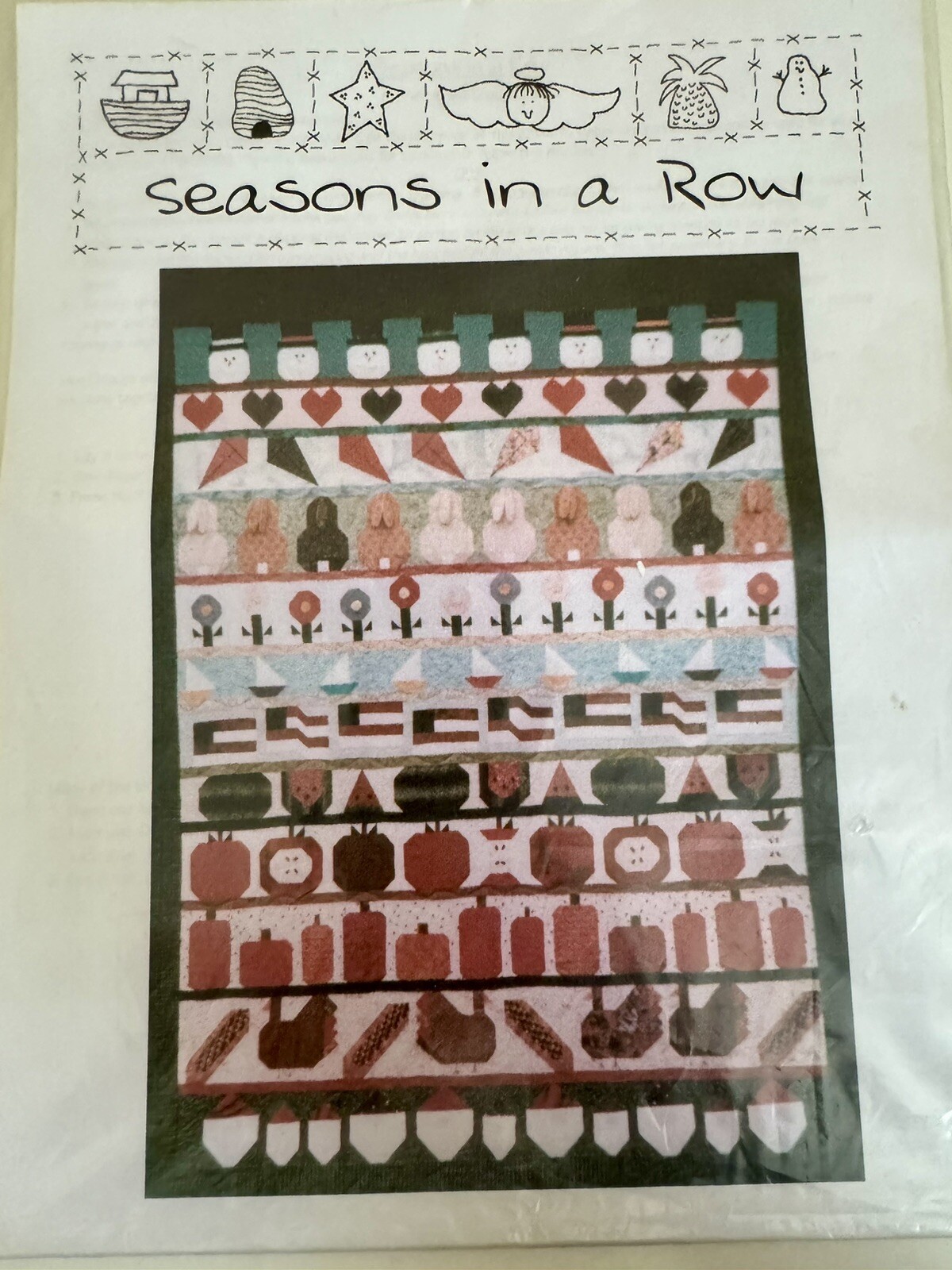QUILTING  PATTERN SEASONS In A ROW Holidays Quilt SANDY BRAWNER Christmas Turkey