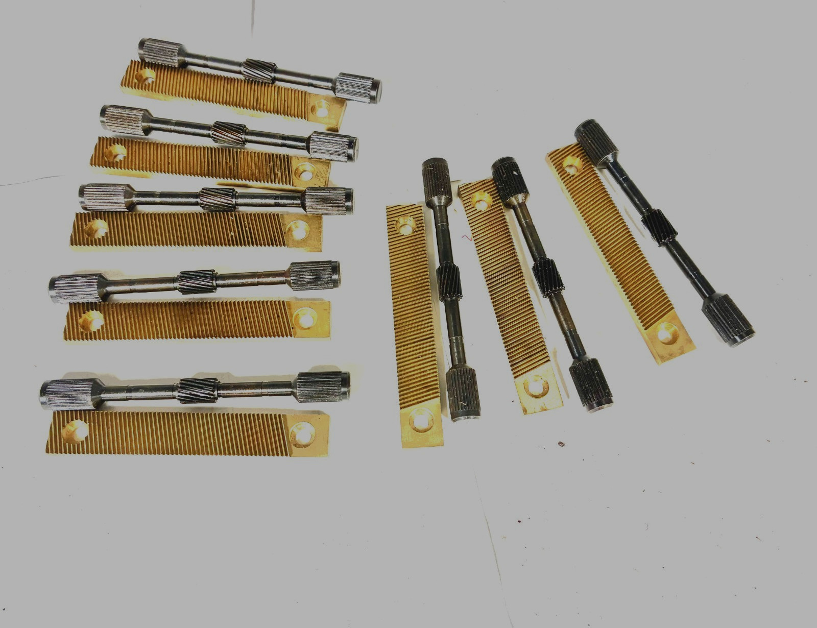 Bausch & Lomb microscope E-arm focus mount replacement rack & pinion set of 2pcs