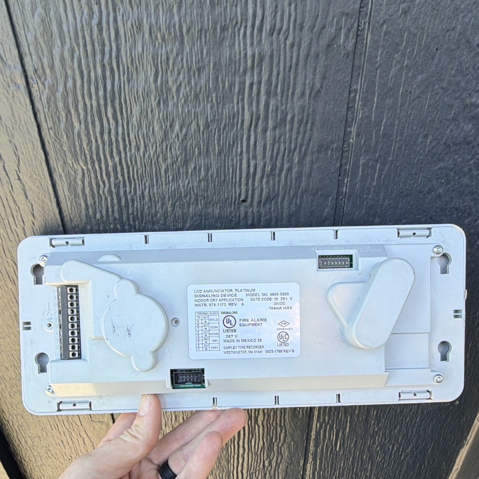 Simplex 4606-9205 LCD Annunciator Fire Alarm Control Panel
