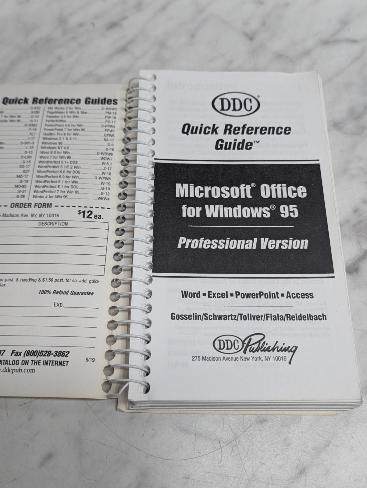 DDC Quick Reference Guide Microsoft Office for Windows 95 Professional Version