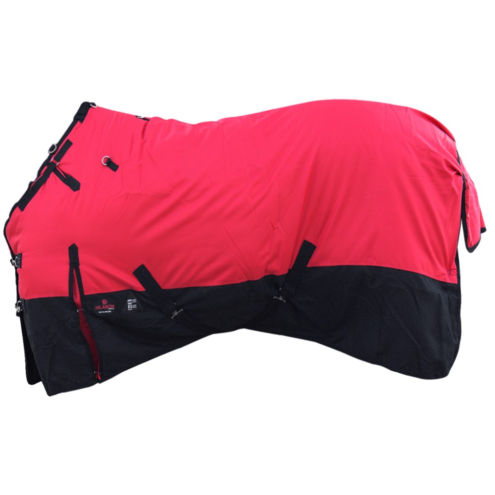 HILASON 600D Waterproof Turnout Miniature Horse Winter Blanket Red with Black |