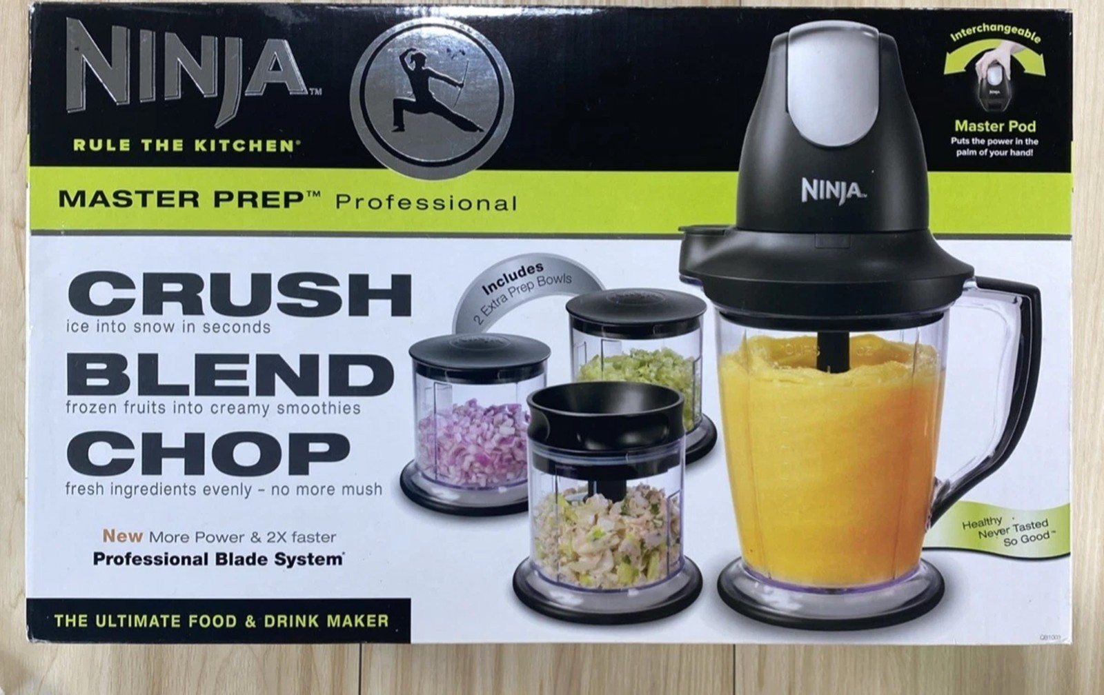 Ninja Master Prep Professional 450W Blender Food Processor Chopper QB1004 48oz