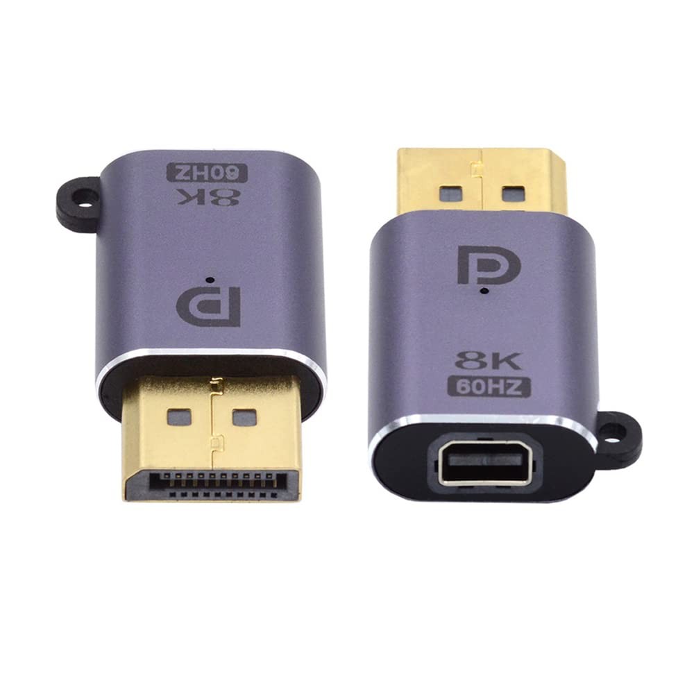 Mini DP Female 8K 60hz To DisplayPort 1.4 Male Adapter Ultra-HD 4K 144hz Video