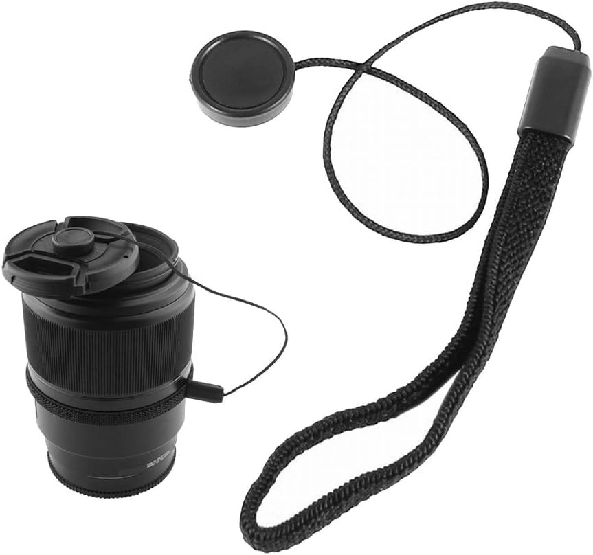 Camera Lens Cap Holder Leash for DSLR SLR – Adhesive String Tether, 8 Pack