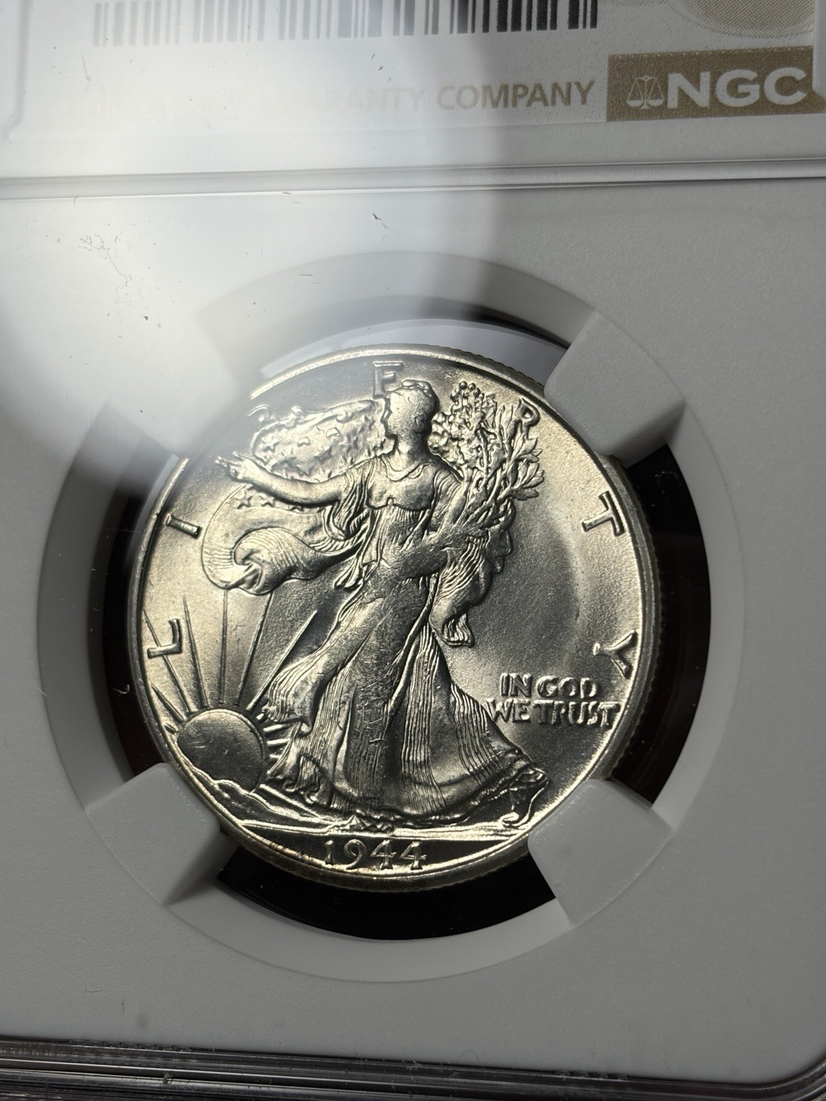 1944-S NGC MS63 Walking Liberty Half Dollar Blast White