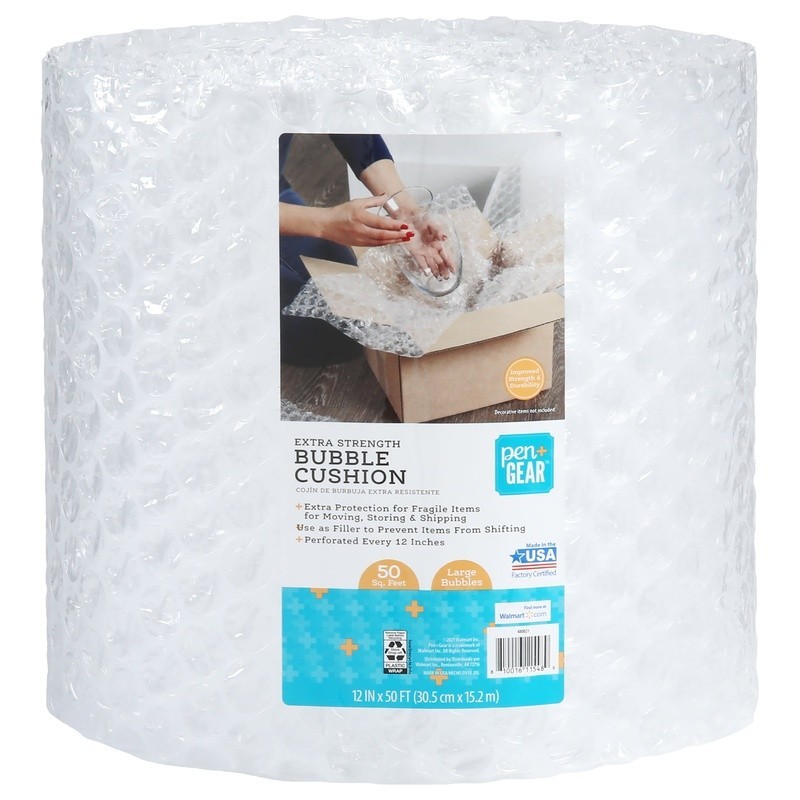 Bubble Cushion Wrap 2 Pack Heavy Duty Protective Packing Material 12x50 ft New