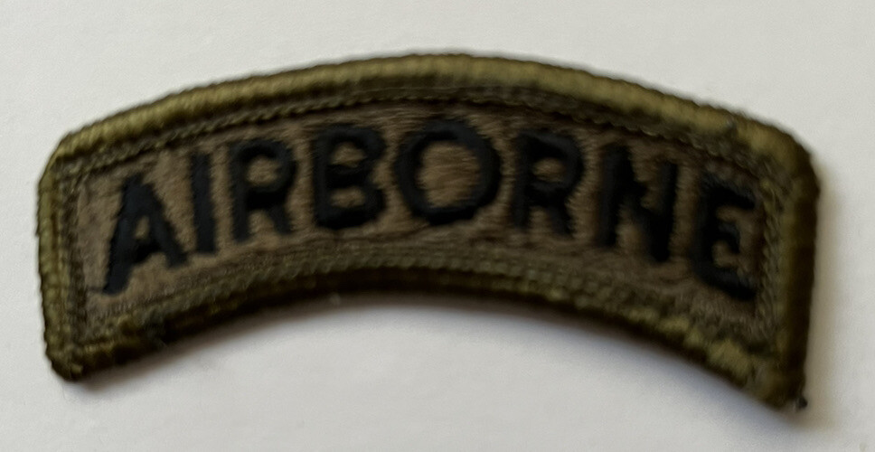 Vietnam Era Airborne Subdued Rocker Tab patch