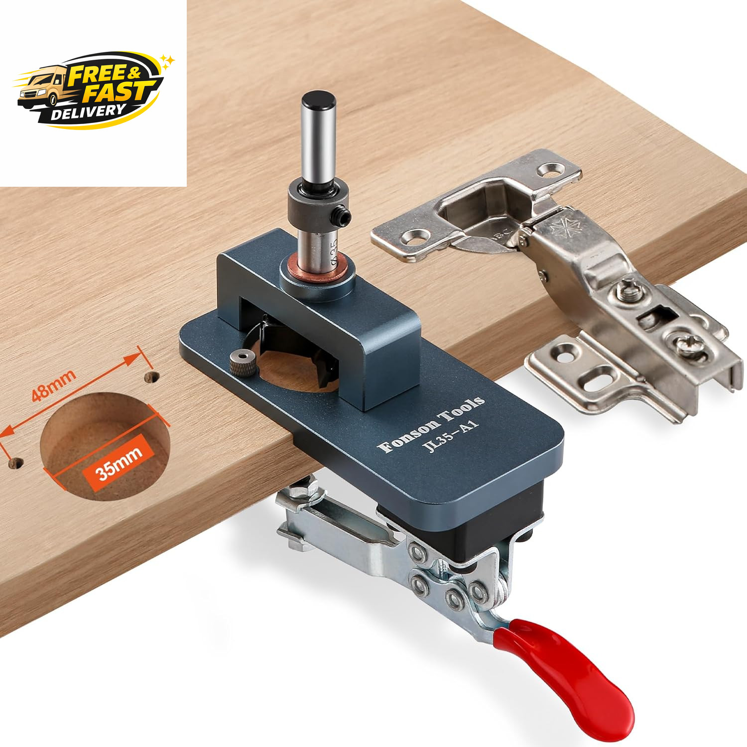Metal Concealed Hinge Jig, 35MM Cabinet Hinge Jig Drilling Hole Punche