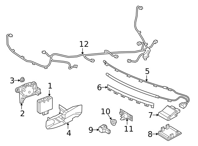 Genuine Blind Spot Detection System Warning Sensor Bracket 3G0-907-456