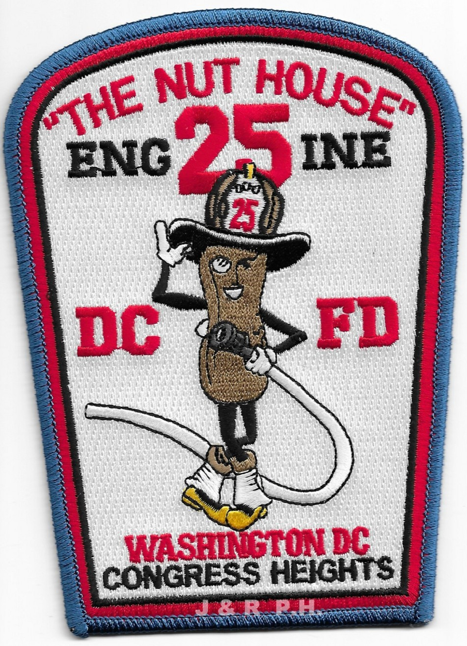 Washington D.C.  Engine - 25 "The Nut House" (4" x 5.25" size) fire patch
