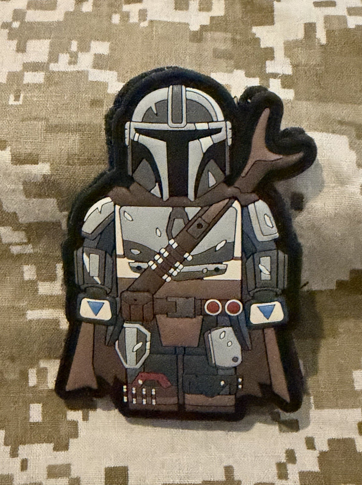 The Grumpy Pencil Mandalorian Beskar Brick PVC Patch