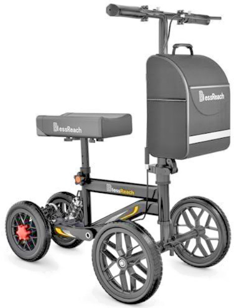BlessReach Deluxe Medical Scooter Double Handbrake All Terrain Steerable