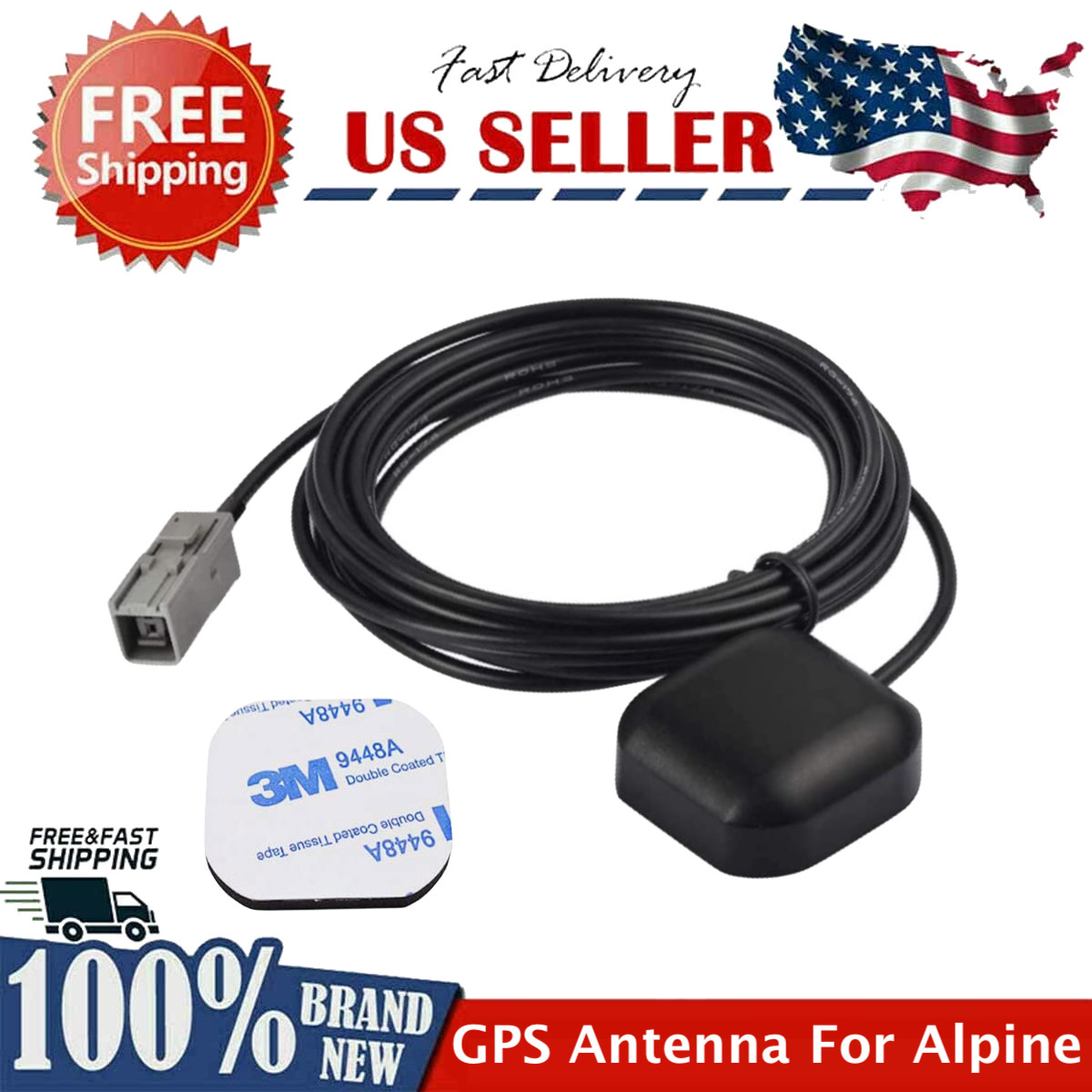GPS Antenna for ALPINE iLX-F309 iLX-F309FRN iLX-F309TCM iLX-F309TND iLX-F411