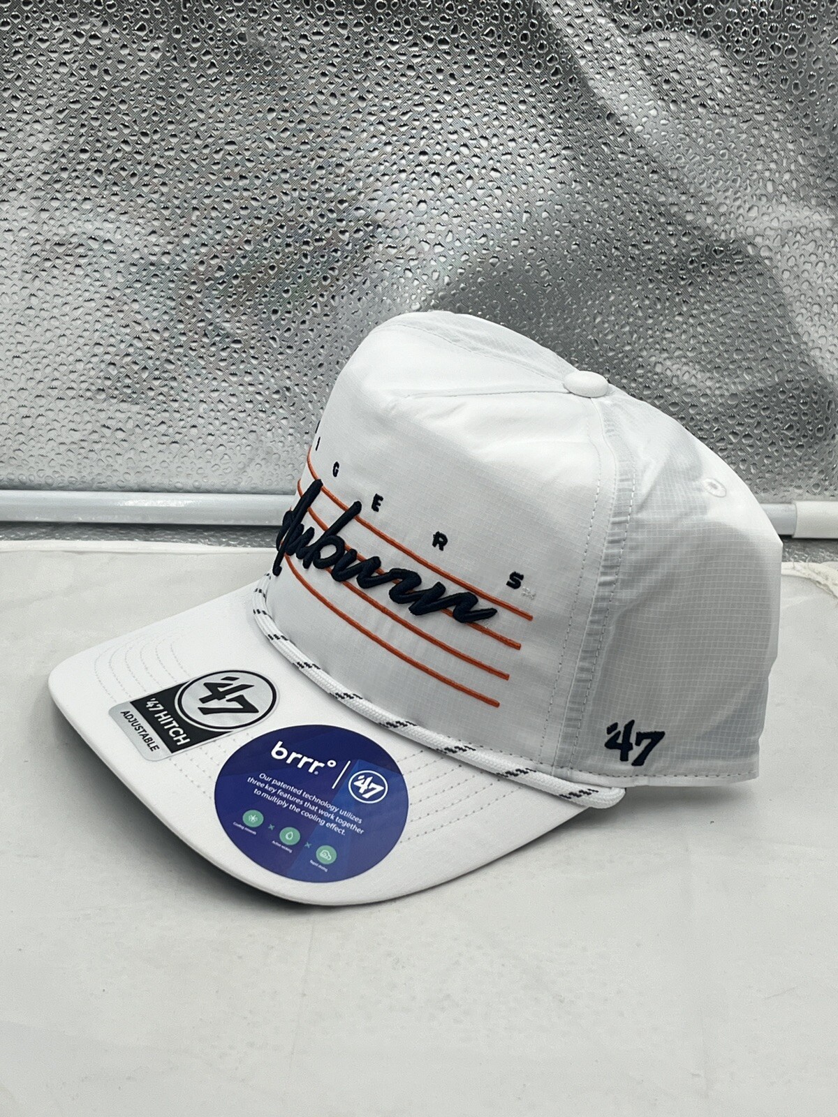 Auburn Tigers NCAA '47 Brand White Hitch Rope Adjustable Snapback Hat