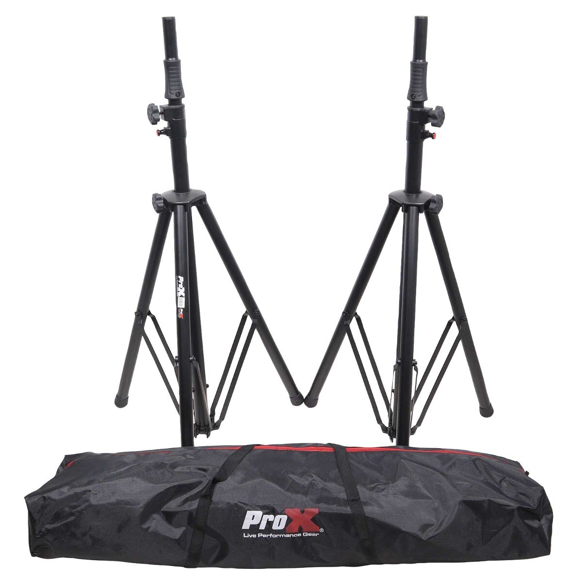 ProX T-SS82P Set of 2 Pro Air Speaker Stands in Black with Carry Bags