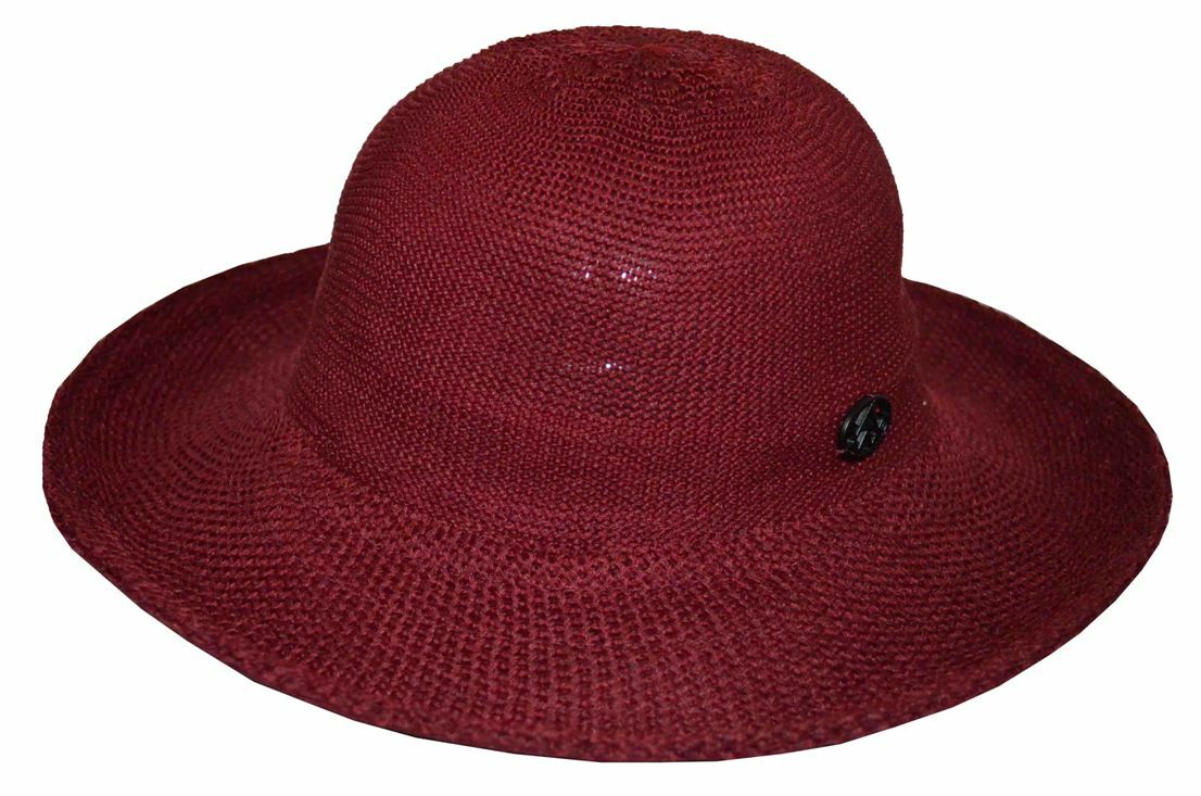 Angela & William Women's Polyester Raffia Adjustable Upturn Hat