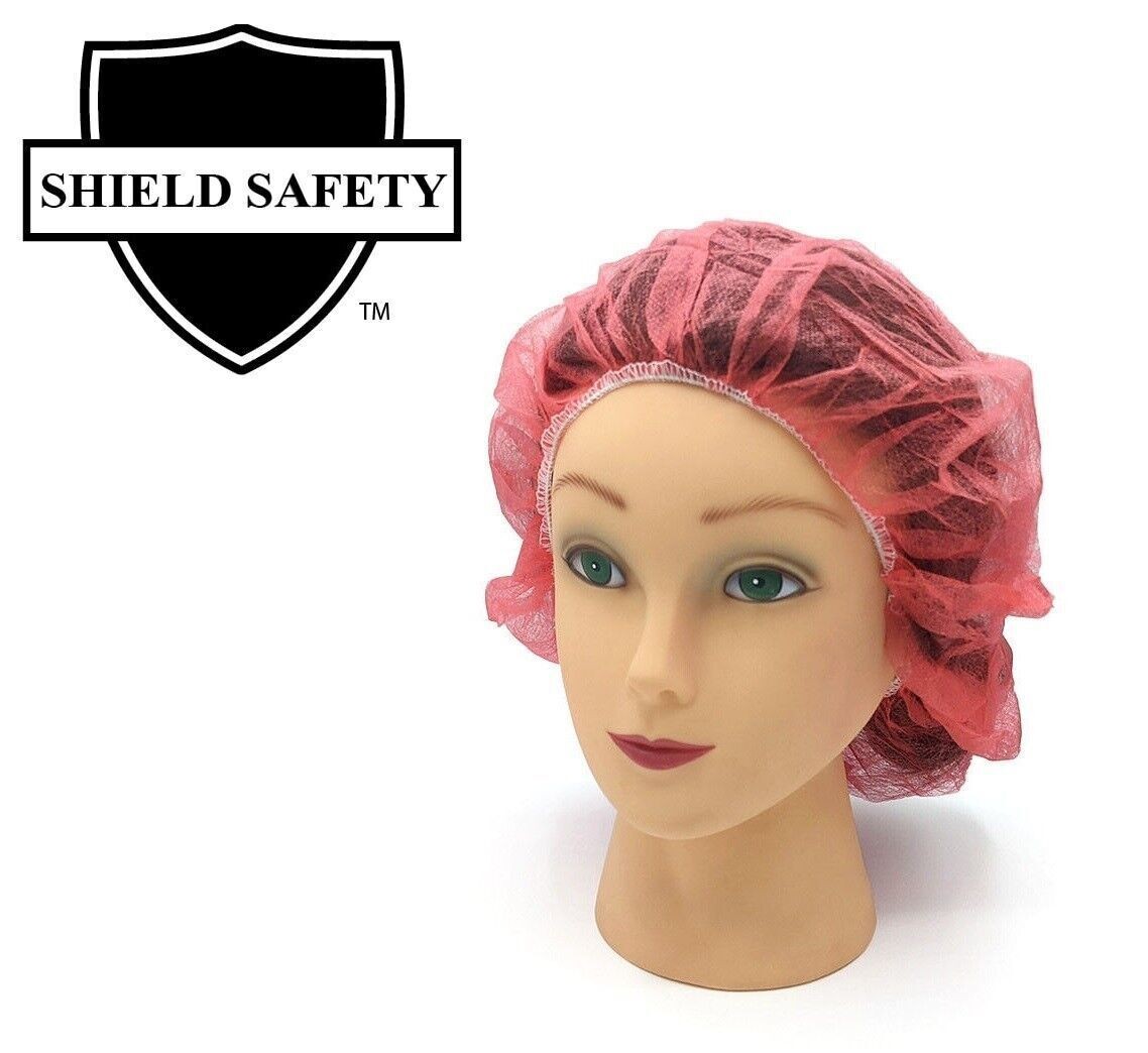Non Woven Bouffant Cap Hair Net Cap Red 24" Size 1000 Pieces
