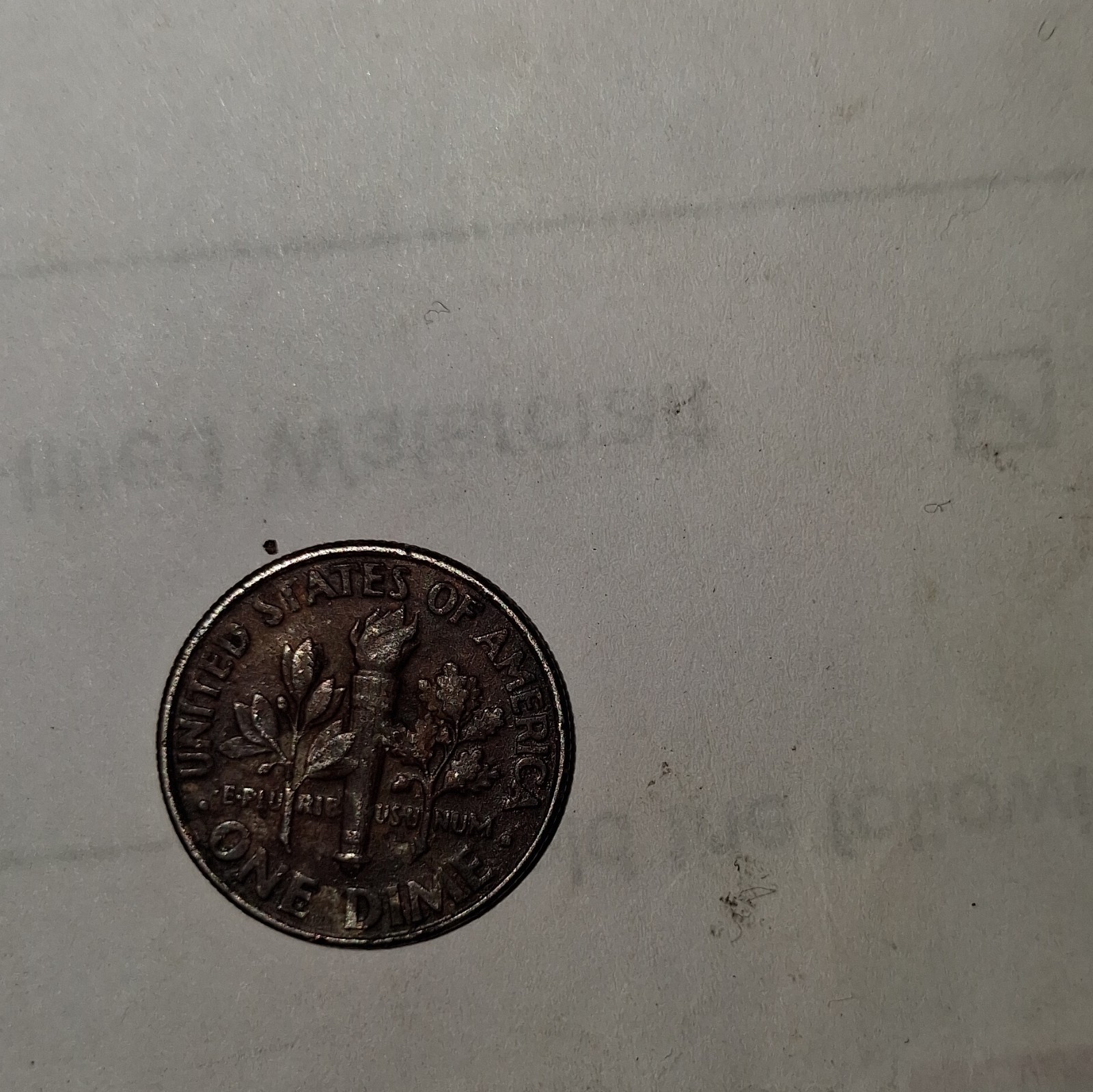Roosevelt dime, missing clad layer weighs 1.8 grams