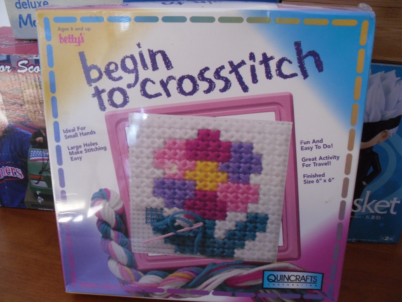 Quincrafts Begin to Crosstitch Butterfly 6"x6" FULL COLOR