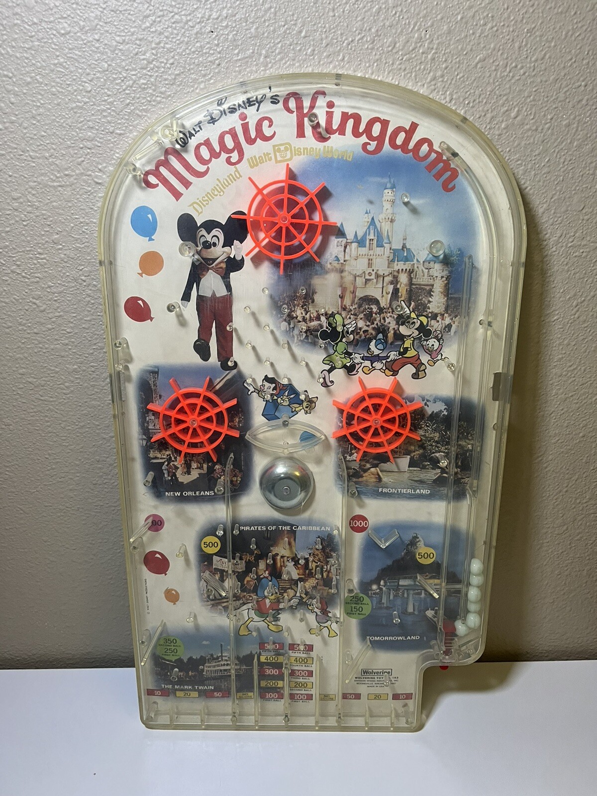Tabletop Pinball Game Walt Disneys Magic Kingdom Games Vintage