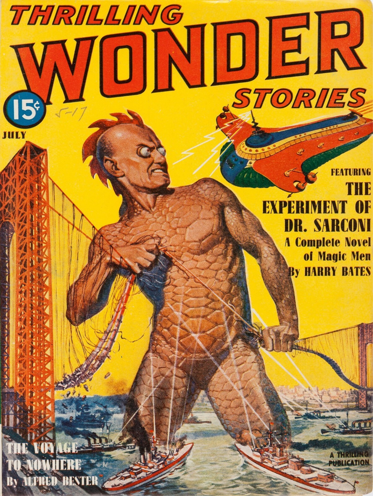 Thrilling Wonder Stories NEW Metal Sign: The Voyage to Nowhere - Science Fiction