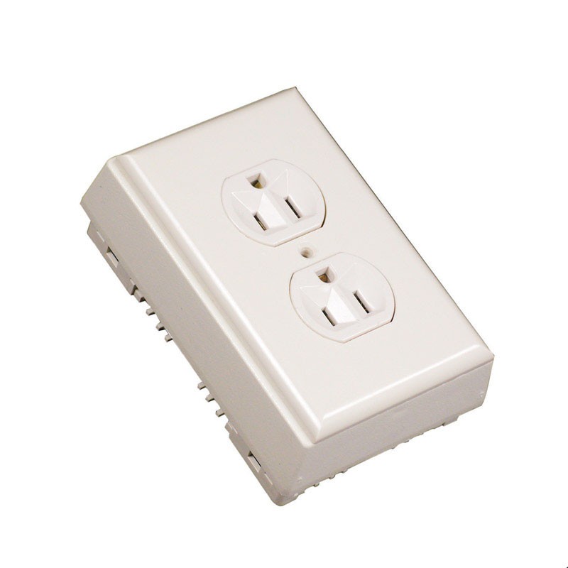 Wiremold NM2D Ivory Plastic Rectangle 1-Gang Outlet Wall Kit 1-5/8 H in.