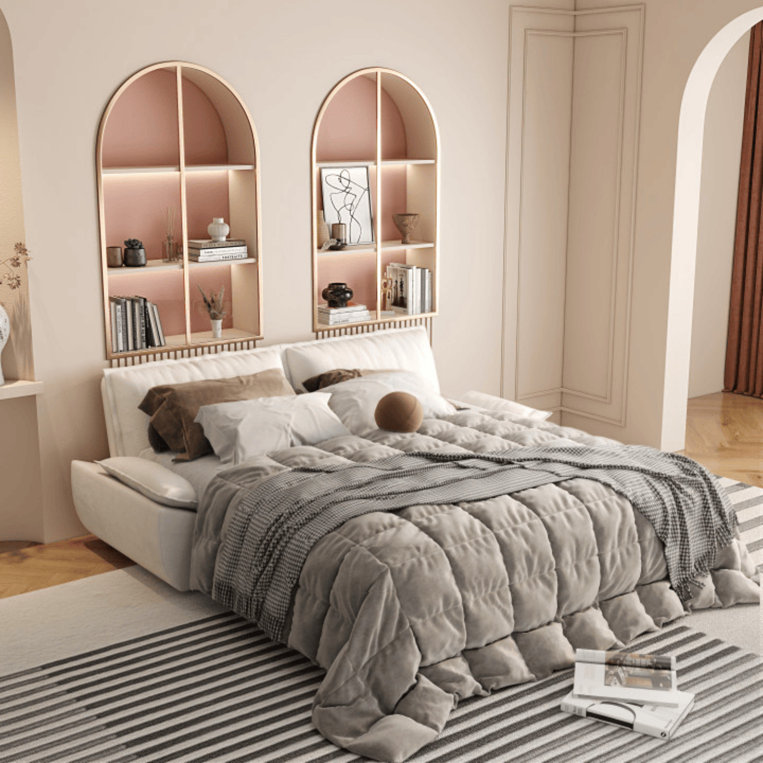 Convertible Sofa Bed 3-in-1 Multi-Function Sleeper Sofa Chair w/ Pull-Out Bed