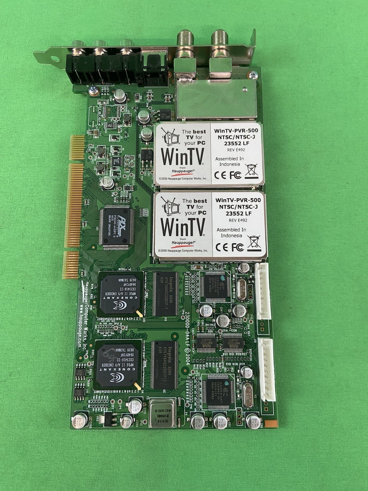 Hauppauge WinTV PVR-500 NTSC/NTSC-J 23552LF Windows PCI TV Dual Tuner Card PVR