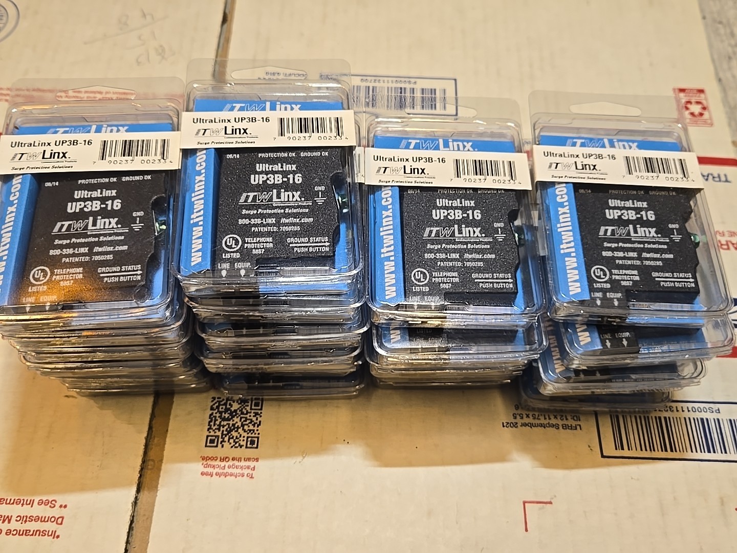 Lot Of 28, UltraLinx UP3B-16=×22, UP3B-75=×3, UP3B-7.5=×3. SURGE PROTECTION