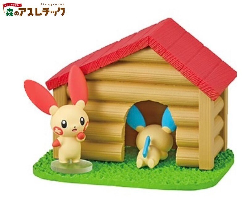 RE-MENT Pokemon Gather Forest Athletic Playground Mini Figure Toy Plusle & Minun