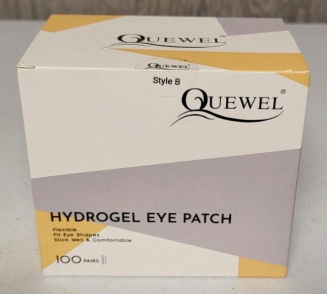 Quewel Hydrogel Eyepatch Eyepads Eyelash Extensions Style B 100 PAIRS Undereye