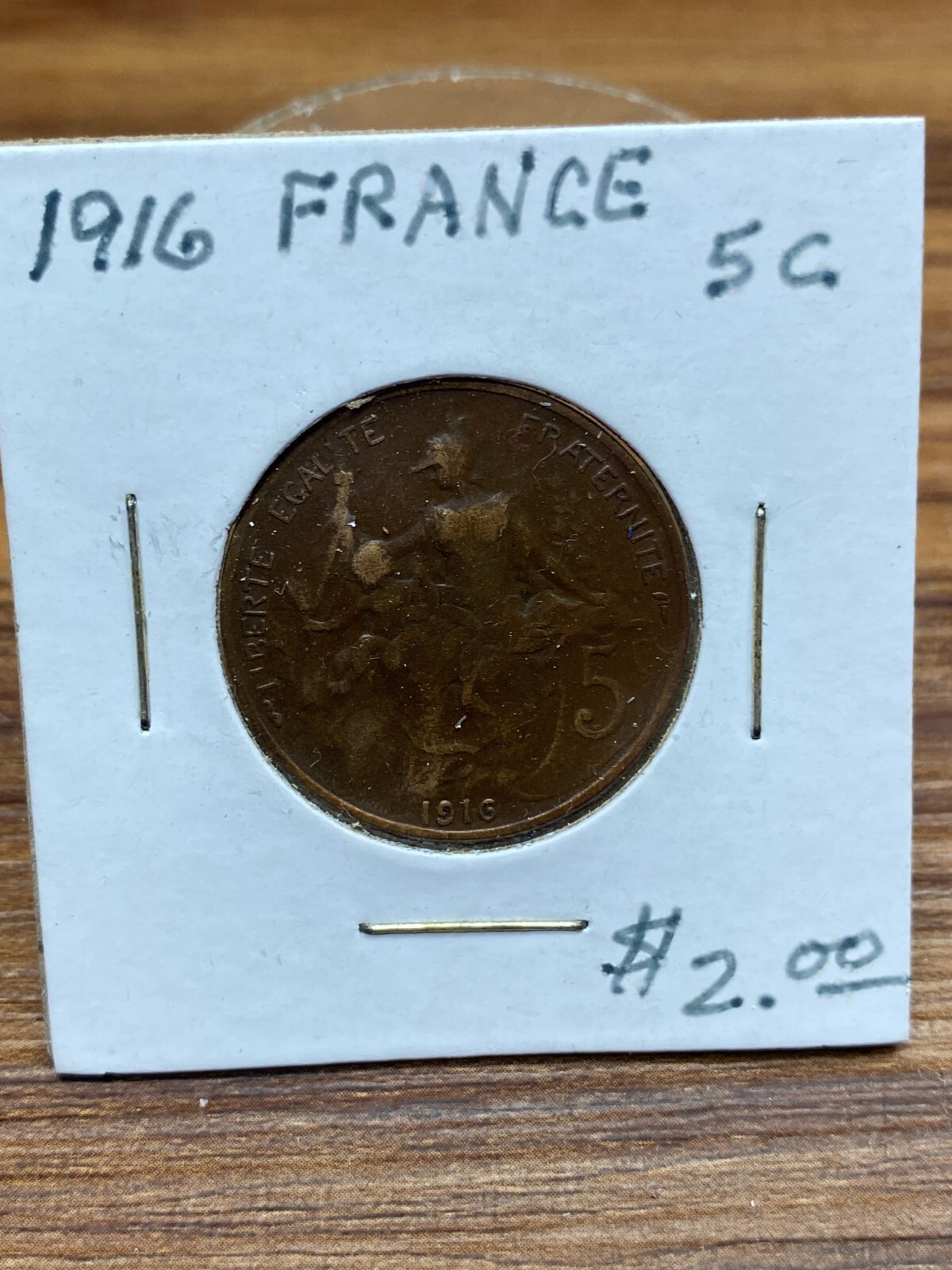 STORAGE UNIT FIND 1916 France 5 C Coin