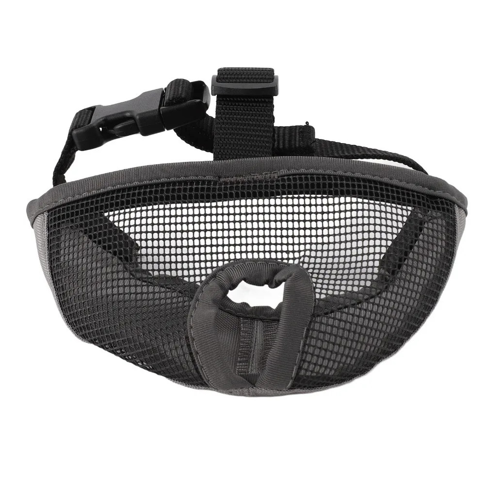 Durable Breathable Short Snout Muzzle Soft Secure Dog Mouth Guard Adjustable Lig