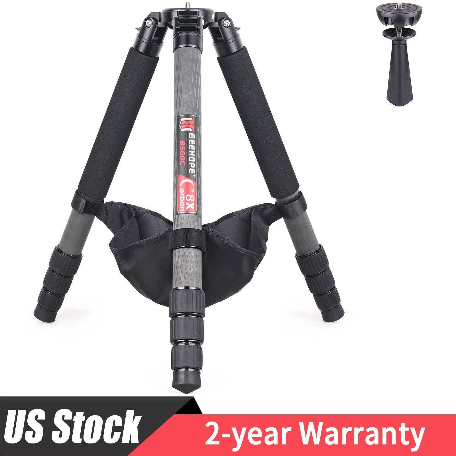 GEEHOPE Carbon Fiber Tripod 40mm Tube Professional Tripod Camera Shooting(B560C)