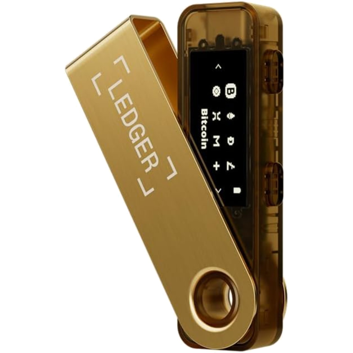 Nano S Plus Gold Crypto Wallet - Compact & Secure for Android/Desktop Use