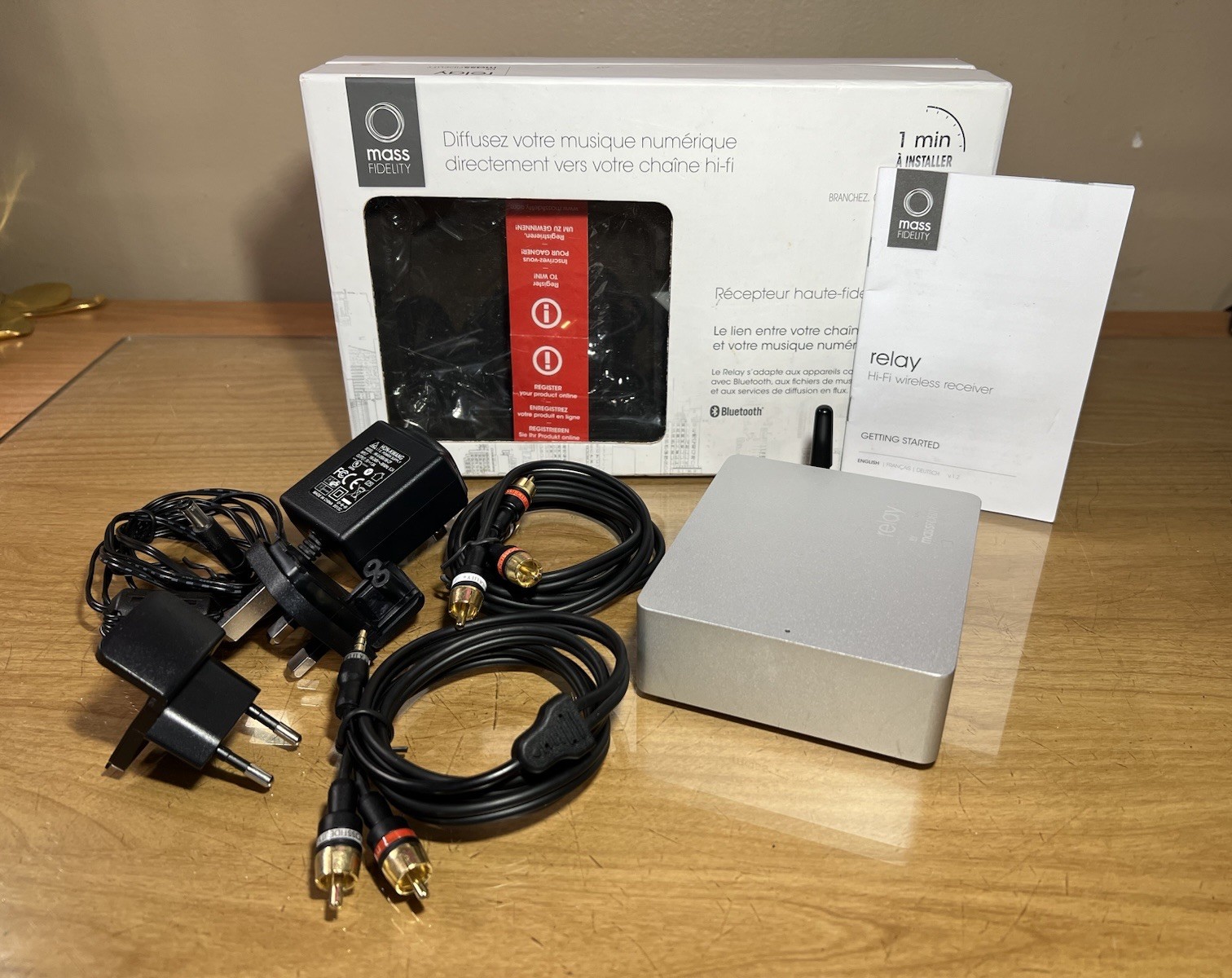 Mass Fidelity Relay Hi-Fi Bluetooth Wireless Receiver DAC Open Box