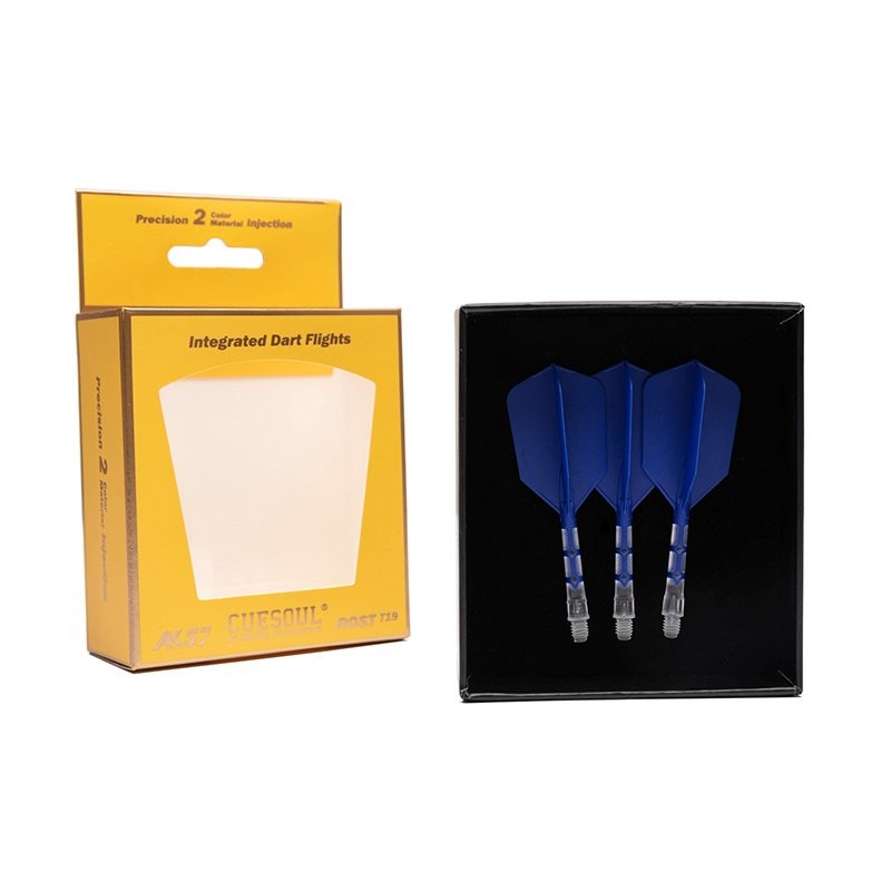 CUESOUL ROST T19 Integrated Dart Shaft and Flight Slim Shape,Set of 3-Blue