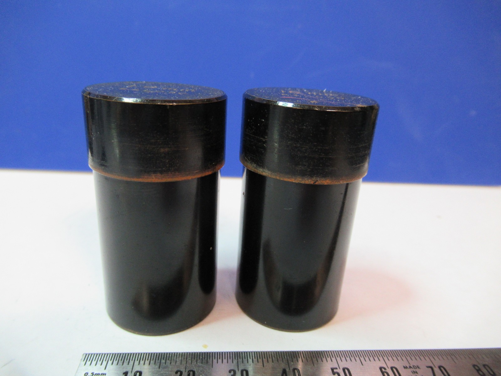 LOT BAUSCH LOMB BRASS CONTAINER OBJECTIVES MICROSCOPE PART AS PICTURED V1-B-42