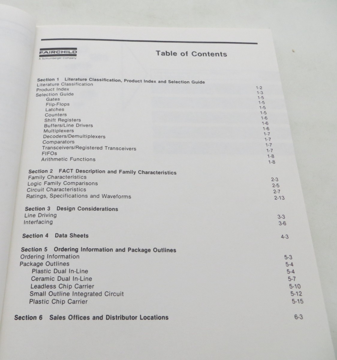 Fairchild Advanced CMOS Technology Logic Data Book 1985 vintage computer book