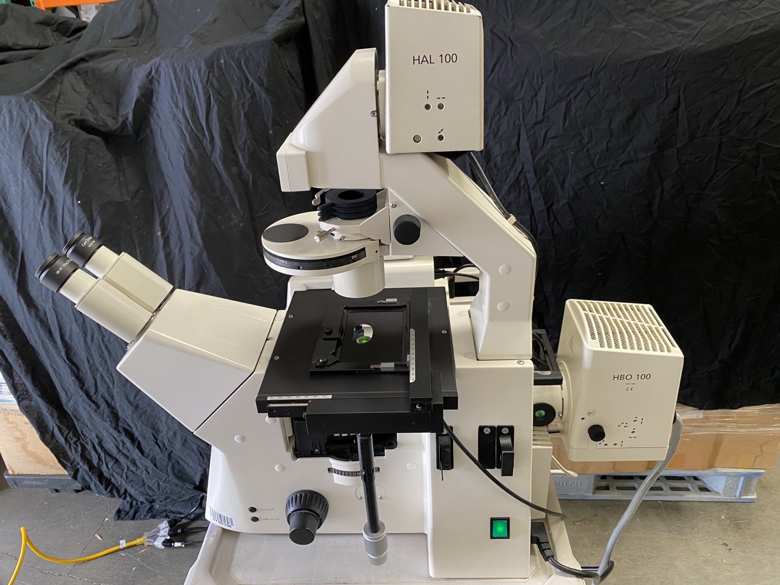 ZEISS Axiovert 200 Inverted Fluorescence Phase Contrast Microscope With FluoArc
