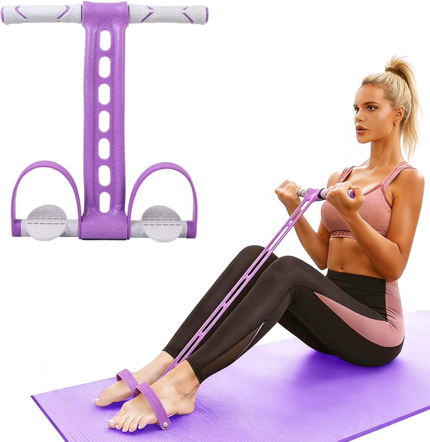 Pedal Resistance Bands with Handles Exercise Bands Multifunct Tens