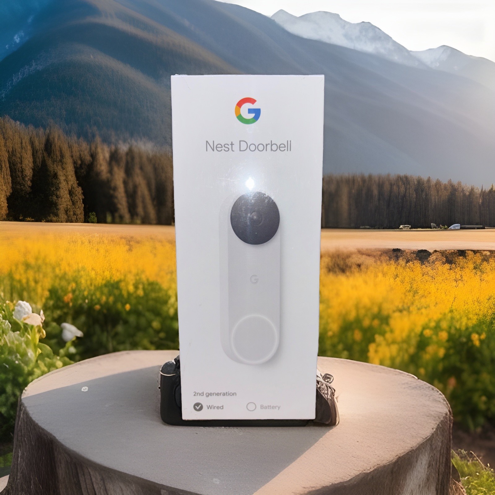 New Google Nest Doorbell Wired (2nd Generation) Snow White GA02767-US Doorbell