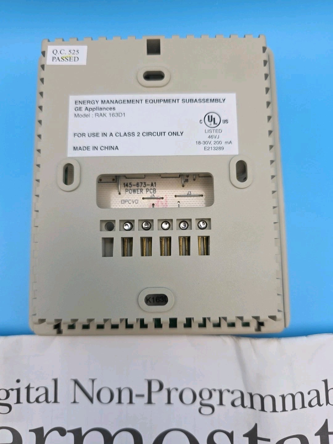 GE Digital Non-Programmable Thermostat HVAC RAK163D1 NOS