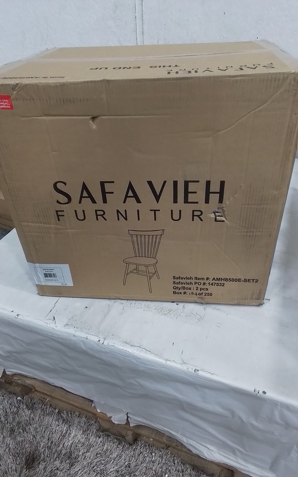 Safavieh PARKER SPINDEL SIDE CHAIR, Reduced Price 2172779551 AMH8500E-SET2