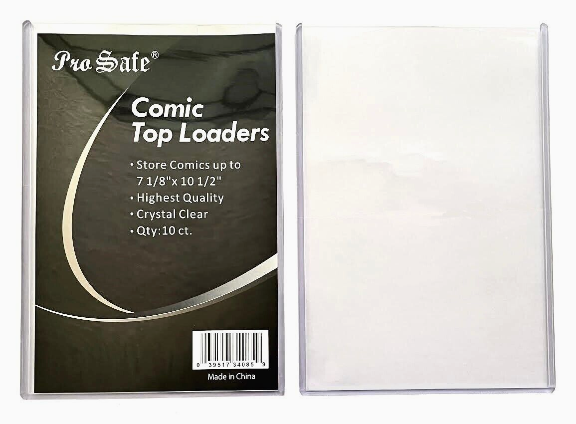 10 Regular Comic Book Top Loaders 7 1/8" x 10 1/2", 10 Comic Book Toploaders