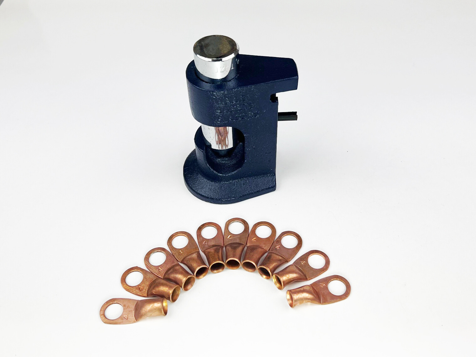 Free 10) 4  AWG. Ring Terminals + Large Gauge Hammer Crimper Tool 1/0 to 8 AWG