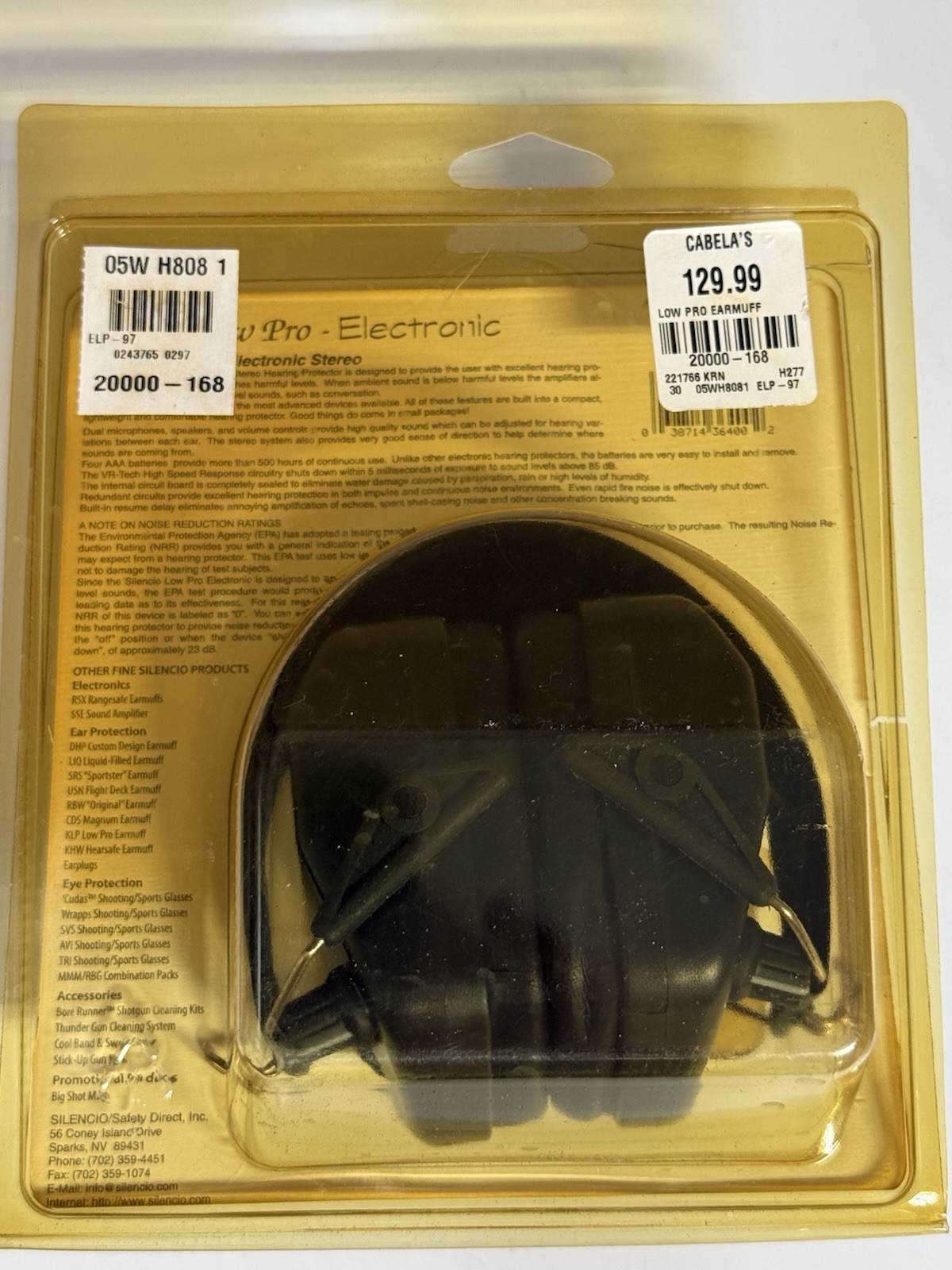 Low Pro Electronic Foldaway Hearing Protector , Needs New Ear Foam. SEE PHOTOS