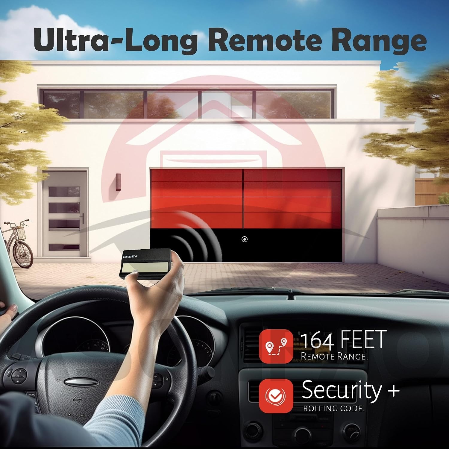 Convenient 2-Pack LiftMaster Garage Remotes with Easy Programming & 164 Ft Range