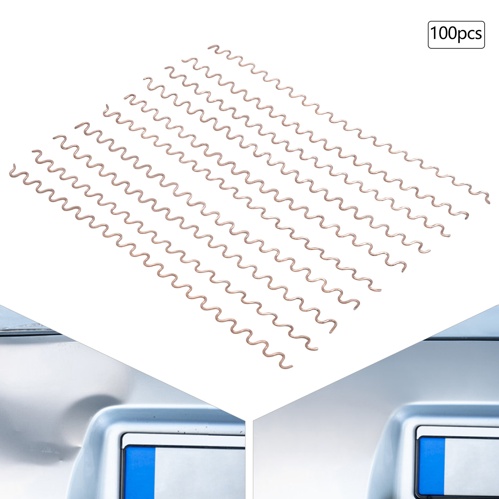 100Pcs*Dent Puller Wavy Welding Wires,Spot Weld Repair Corrugated Welding Wire