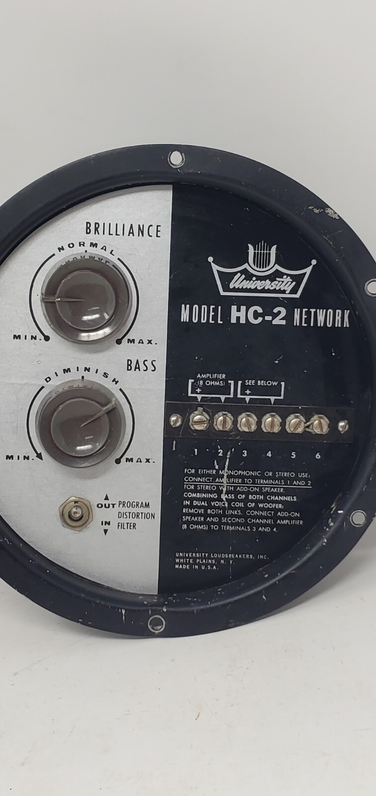 university speaker model hc-2 control